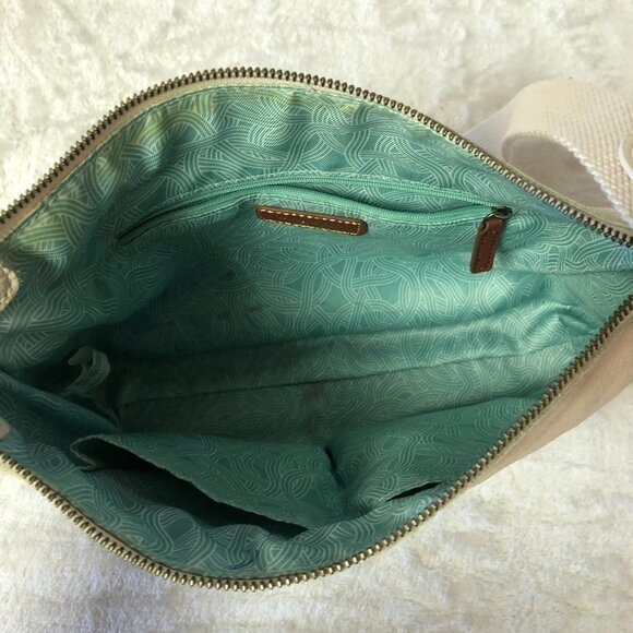 The Sak Camila Stone Perforated Leather Crossbody Handbag Purse - Picture 6 of 16